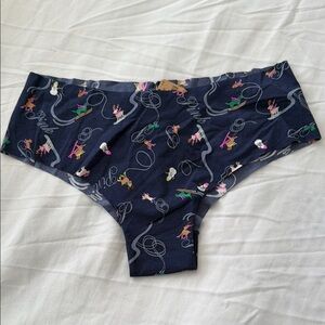 PINK Victoria's Secret Dark Blue Graphic Panties